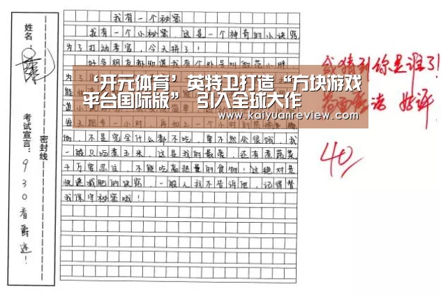 ‘开元体育’英特卫打造“方块游戏平台国际版” 引入全球大作(图4) 开元体育